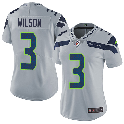 2019 Women Seattle Seahawks 3 Wilson grey Nike Vapor Untouchable Limited NFL Jersey